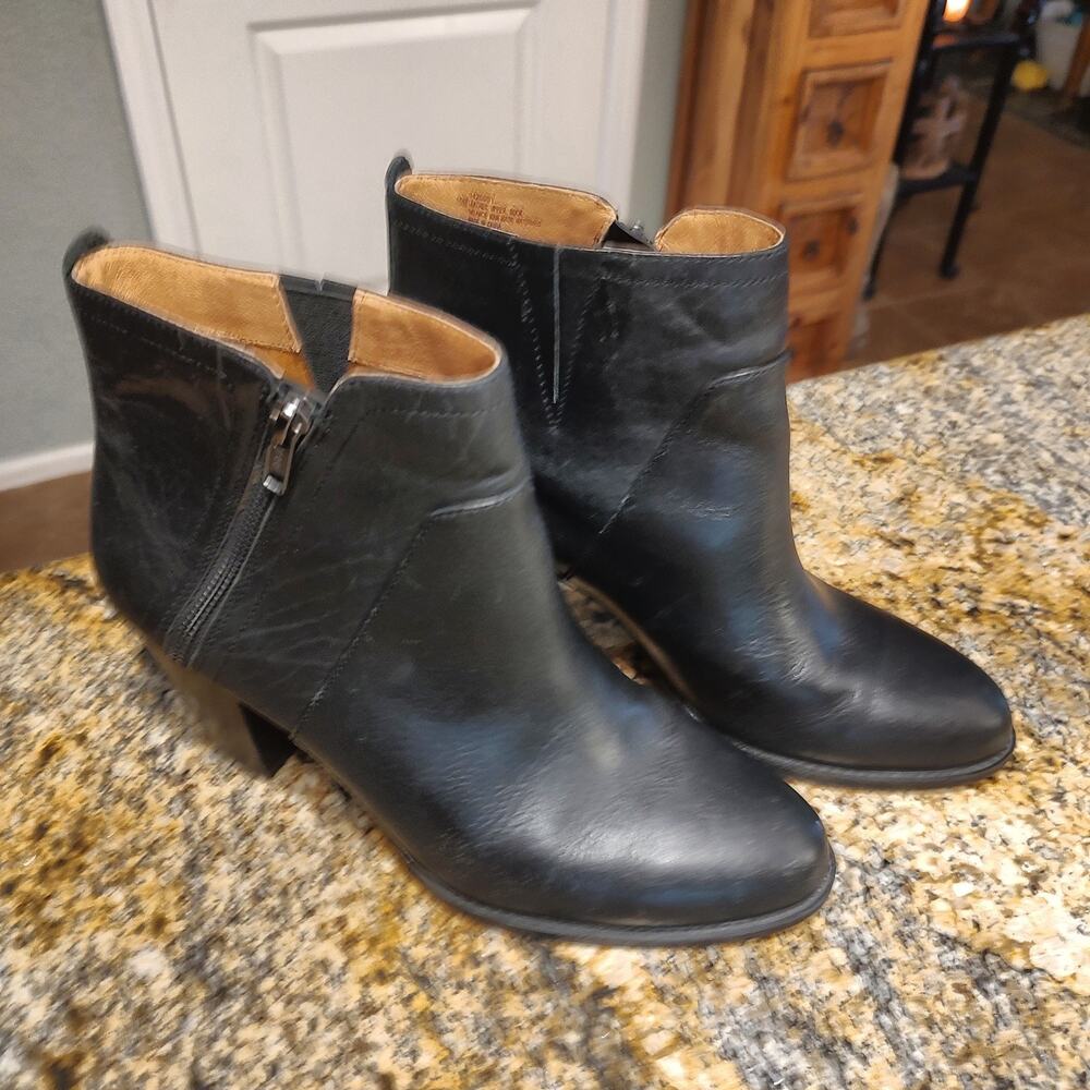 Rag And Bone Black Leather Ankle Boots Size 10 M Model T425001 Women's